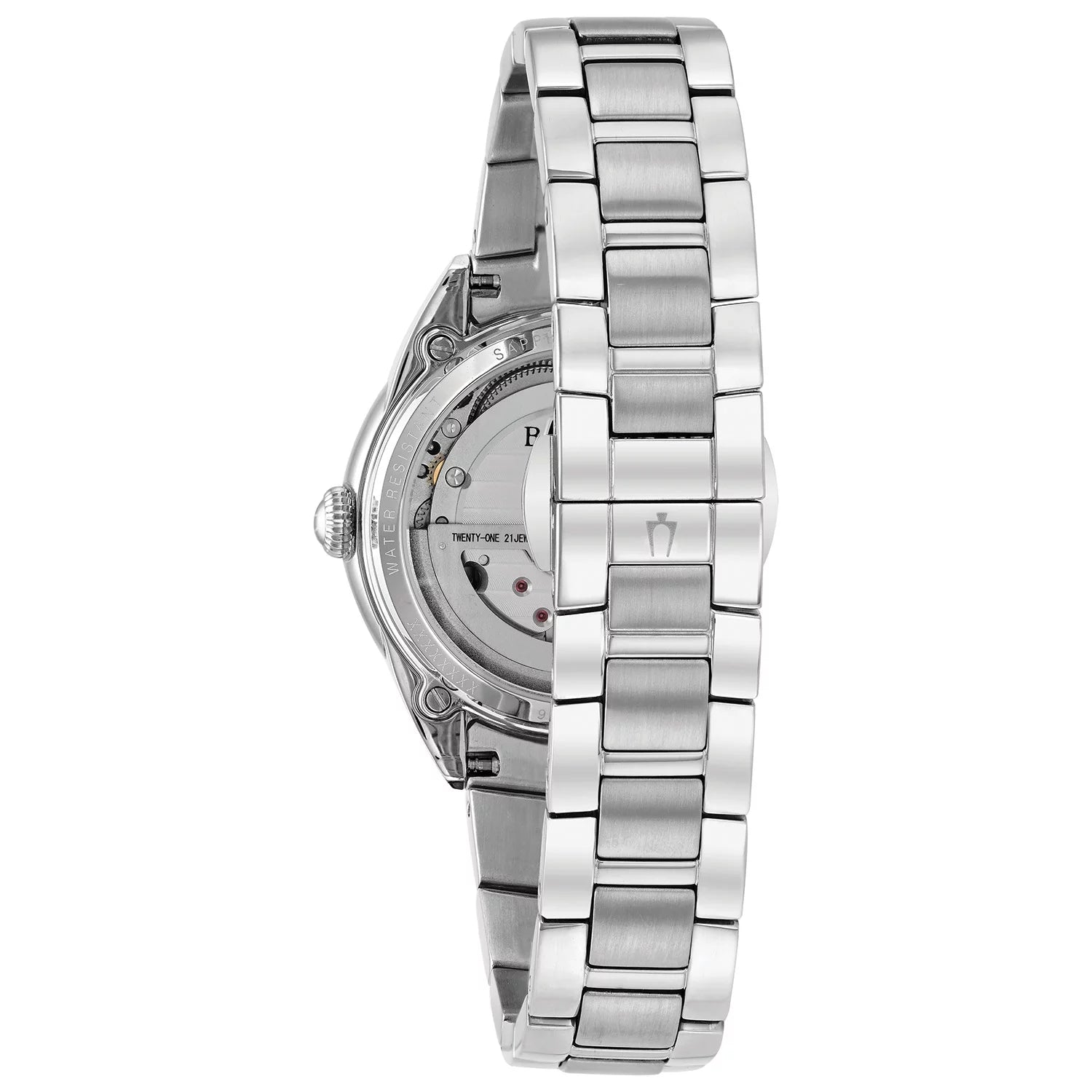 Women'S Diamonds White Mother of Pearl Stainless Steel Analog Watch 96P181